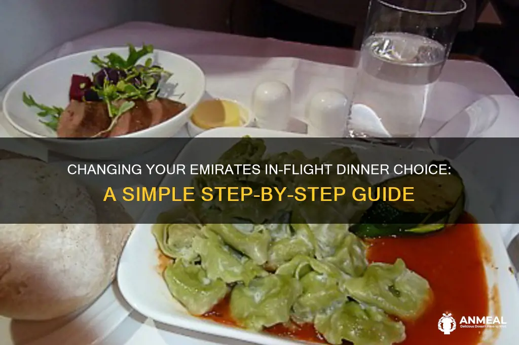 how to change my dinner choice emirites