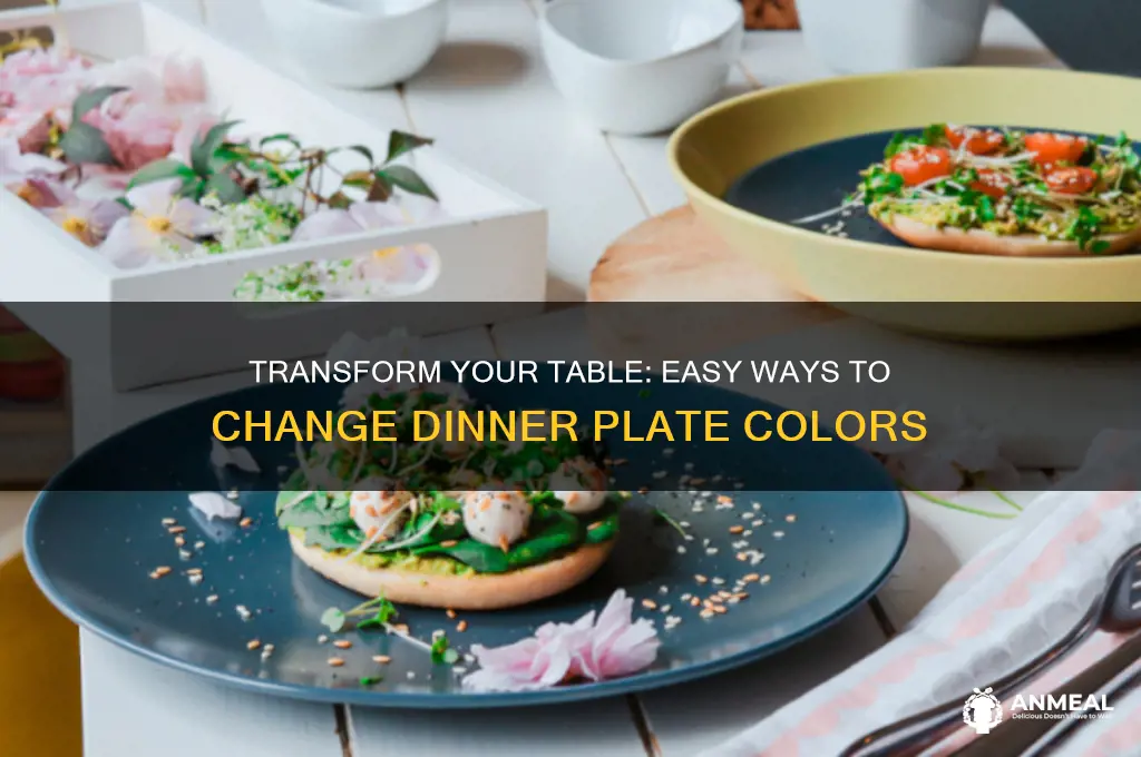 how to change the color on dinner plates