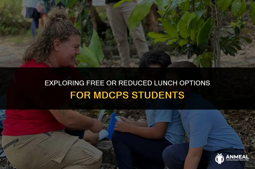 how to check application for free or reduced lunch mdcps