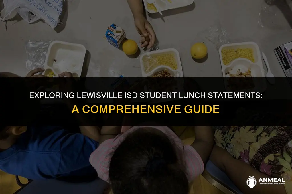 how to check lewisville isd student lunch statement