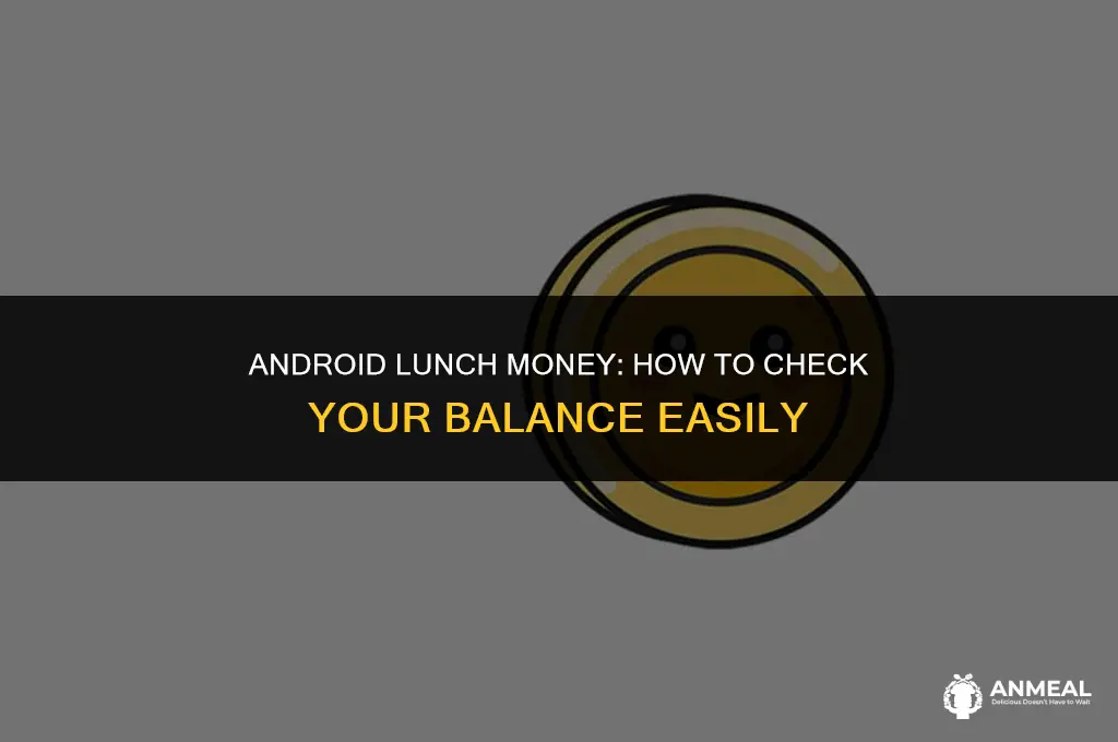 how to check lunch money on android