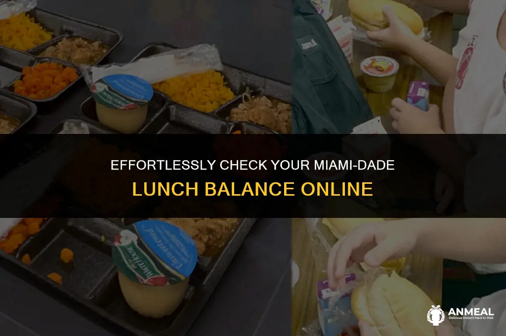 how to check mimai dade lunch balance