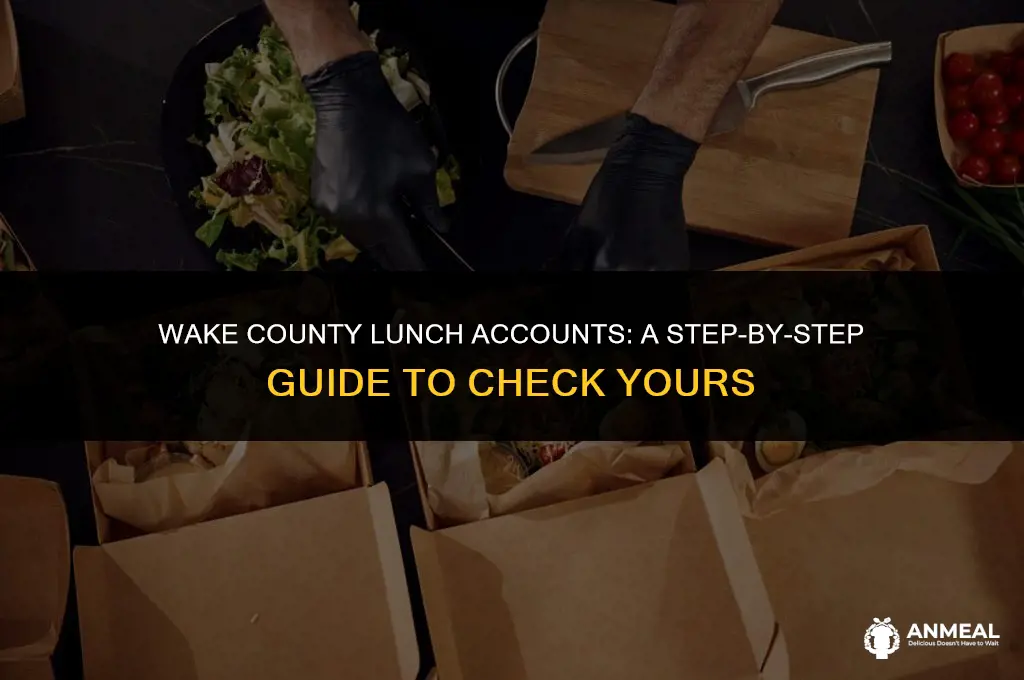 how to check wake county lunch accounts