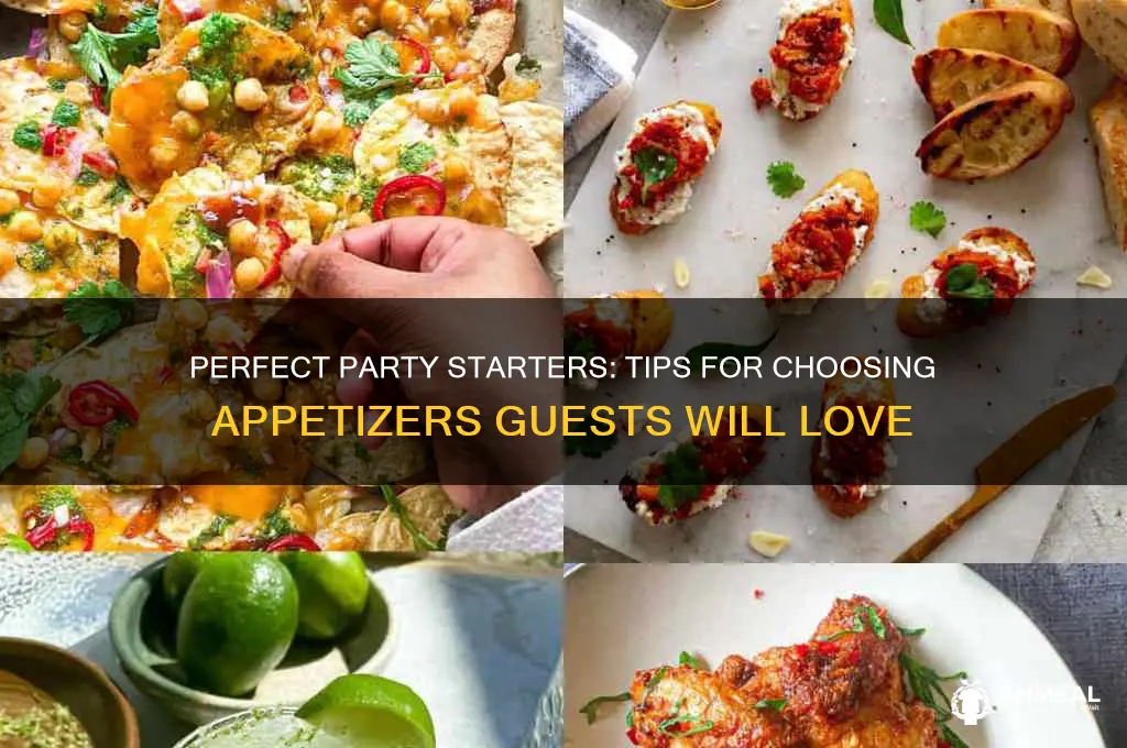 how to choose appetizers for a dinner party