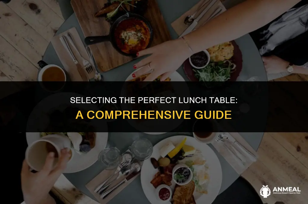 how to choose tables for lunch