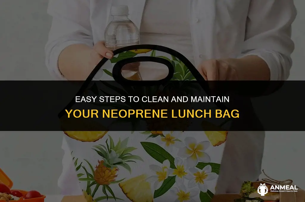 how to clean a neoprene lunch bag