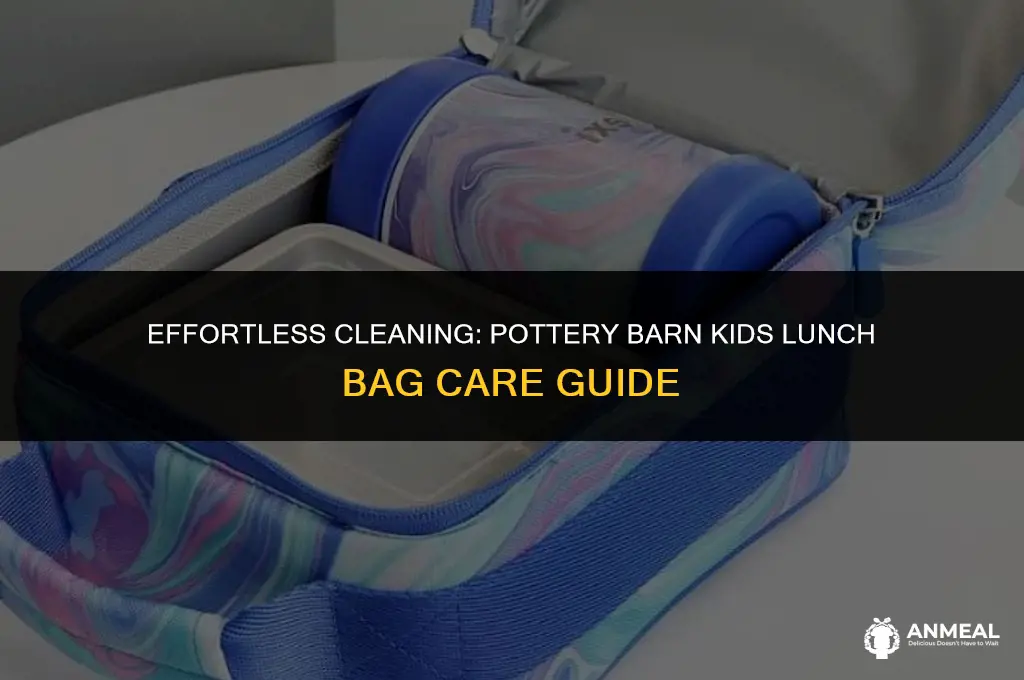 how to clean a pottery barn kids lunch bag