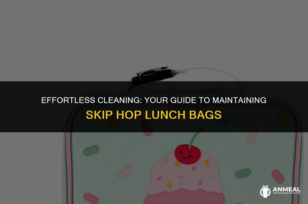 how to clean skip hop lunch bag