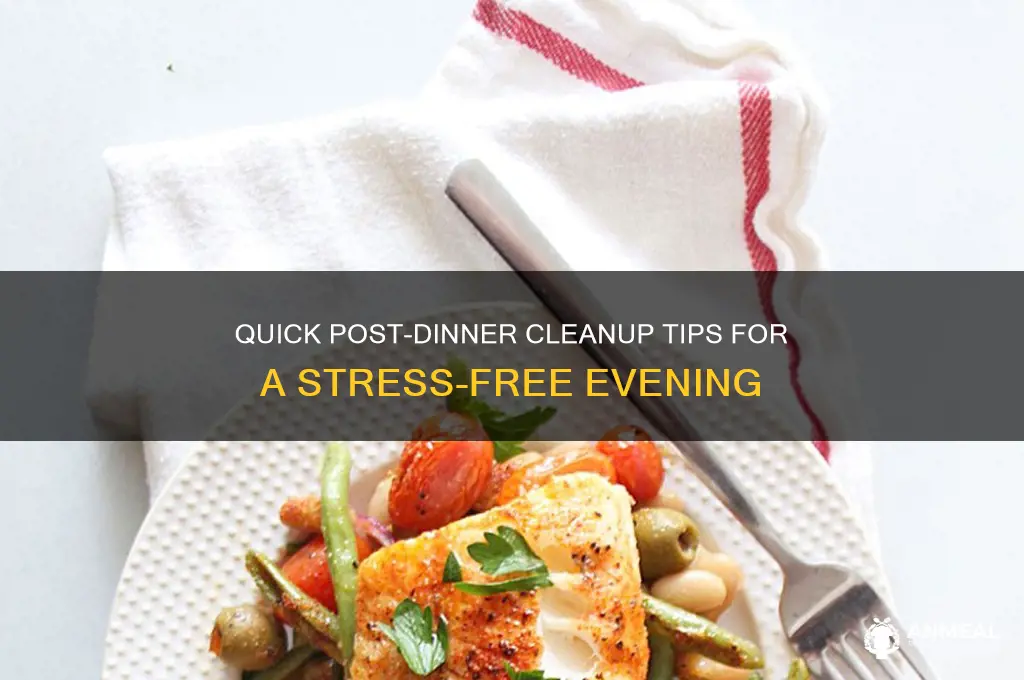 how to clean up after dinner fast