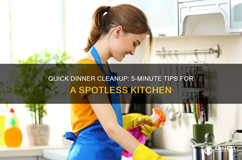 how to clean up dinner in five minutes