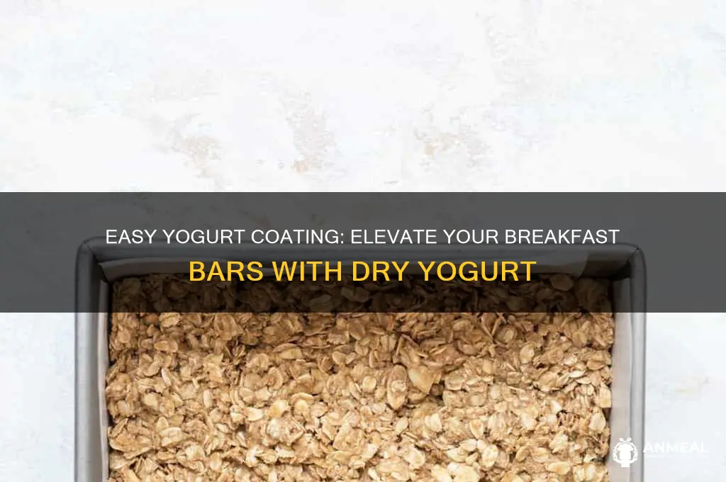 how to coat breakfast bars in dry yogurt