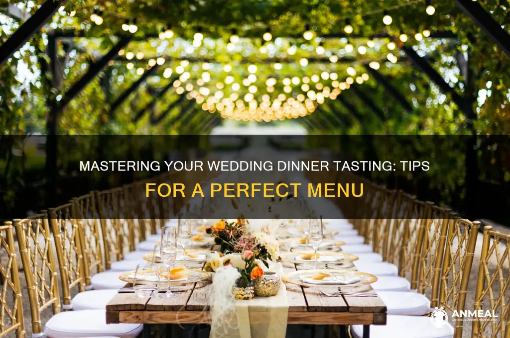 how to conduct a wedding dinner tasting