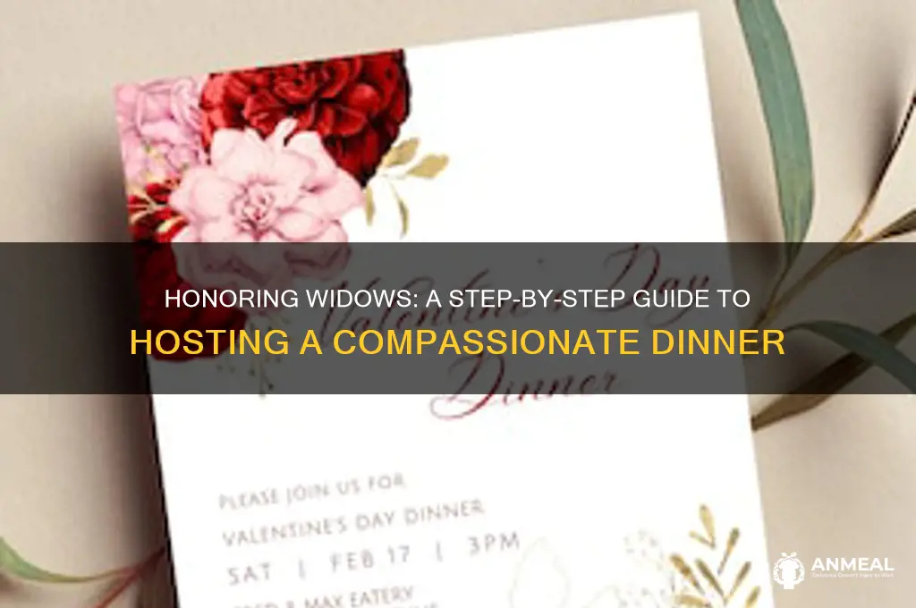 how to conduct a widows dinner