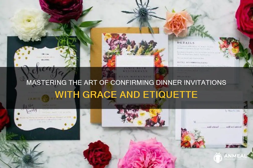 how to confirm dinner invitation