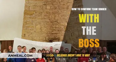Mastering the Art of Confirming Team Dinners with Your Boss