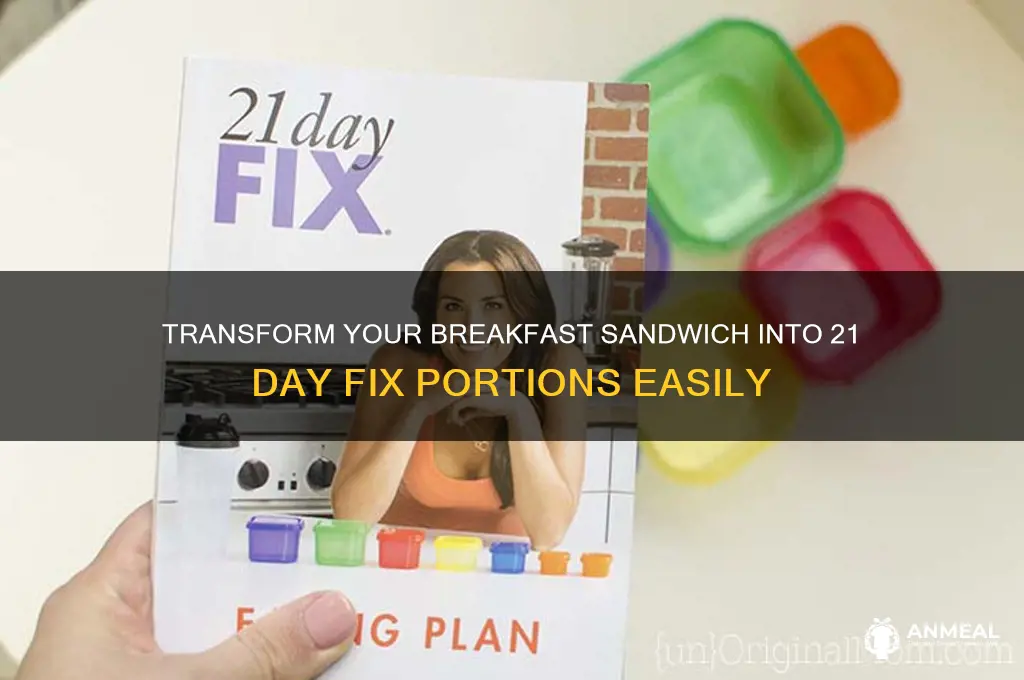 how to convert breakfast sandwich into 21 day fix container