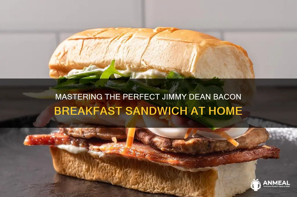 how to cook a jimmy dean breakfast sandwich bacon
