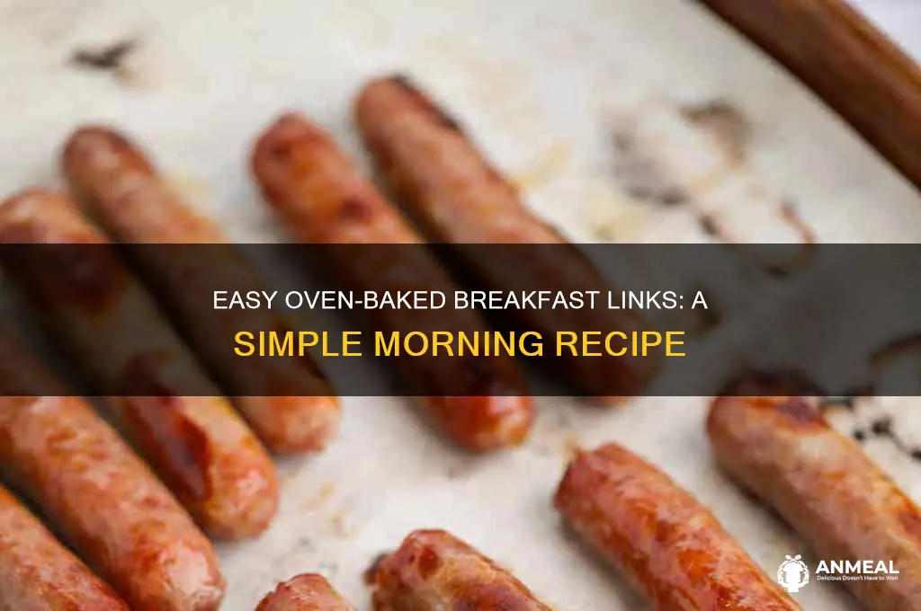 how to cook breakfast links in the oven