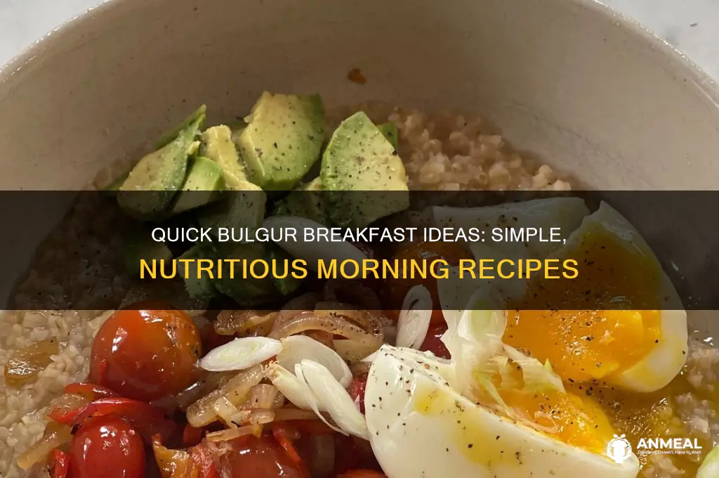 how to cook bulgur for breakfast