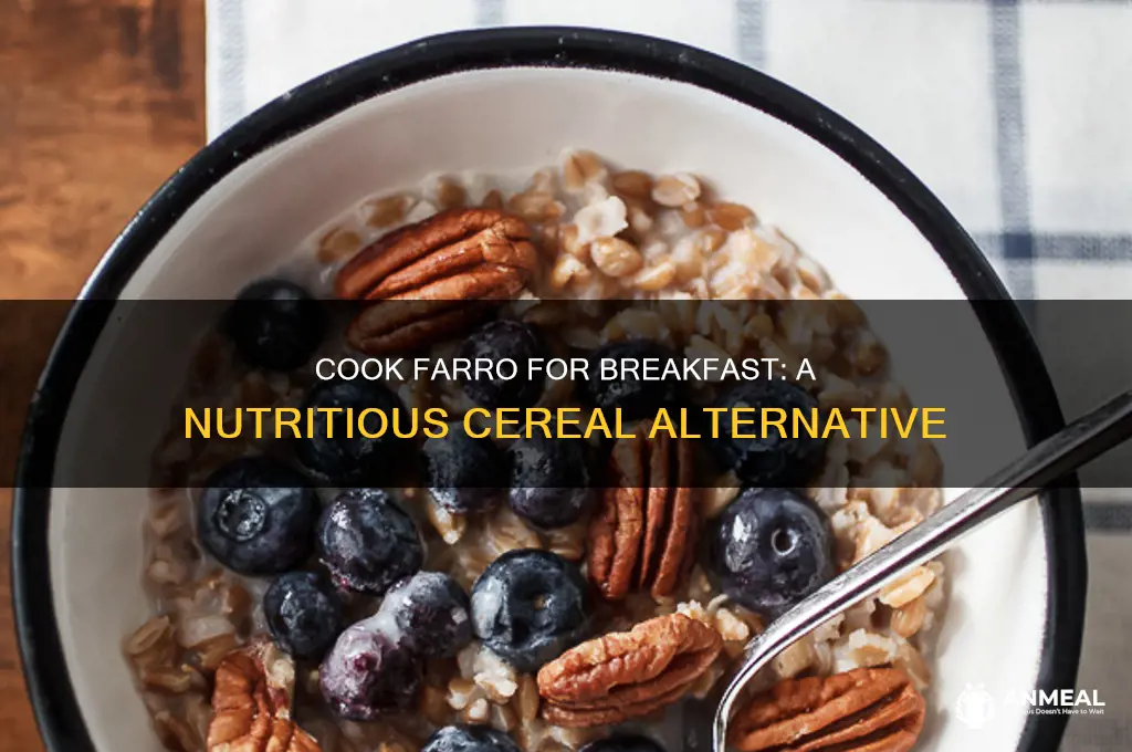 how to cook farro as a breakfast cereal