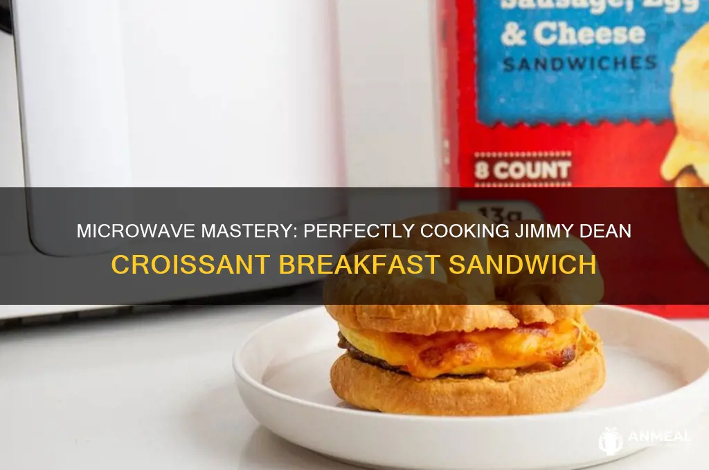 how to cook jimmy dean croissant breakfast sandwich in microwave