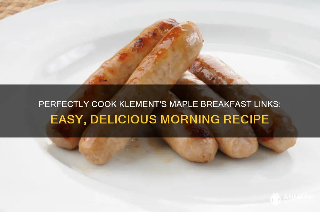 how to cook klements maple breakfast links