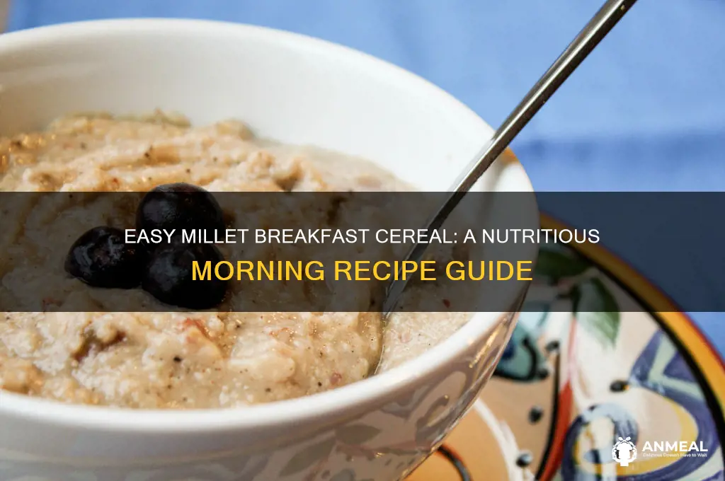 how to cook millet as breakfast cereal
