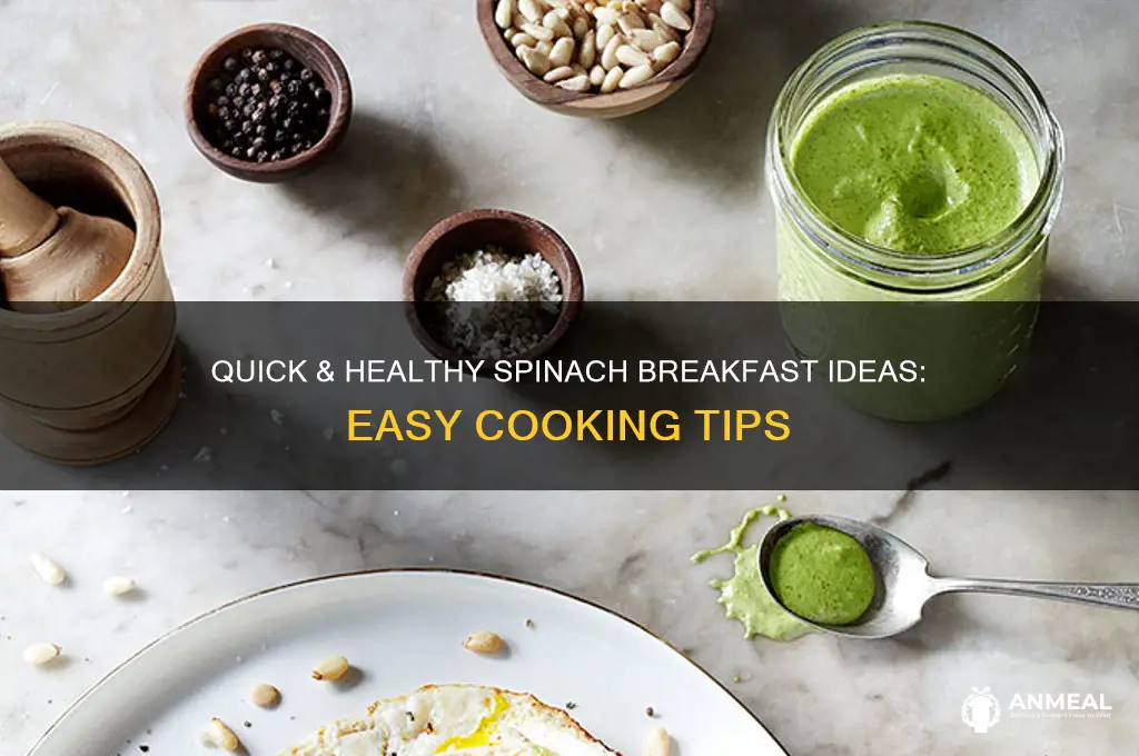 how to cook spinach leaves for breakfast