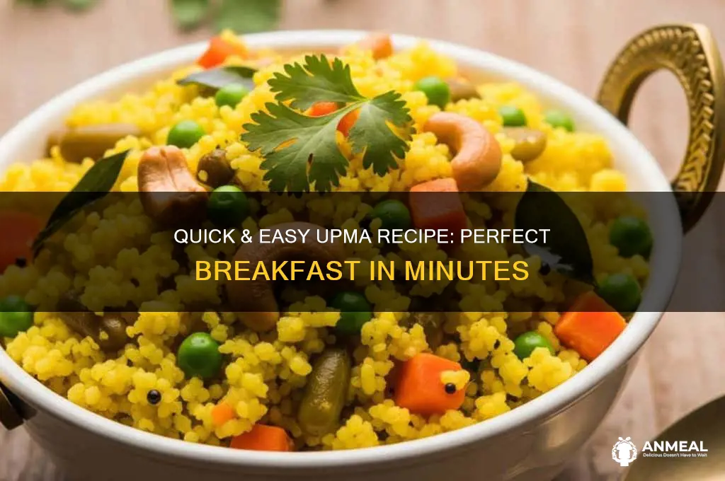 how to cook upma for breakfast