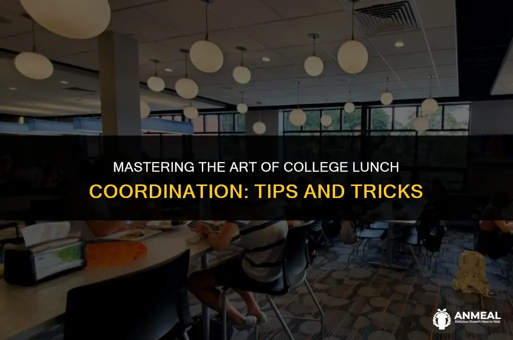 how to cooridnate lunch in college