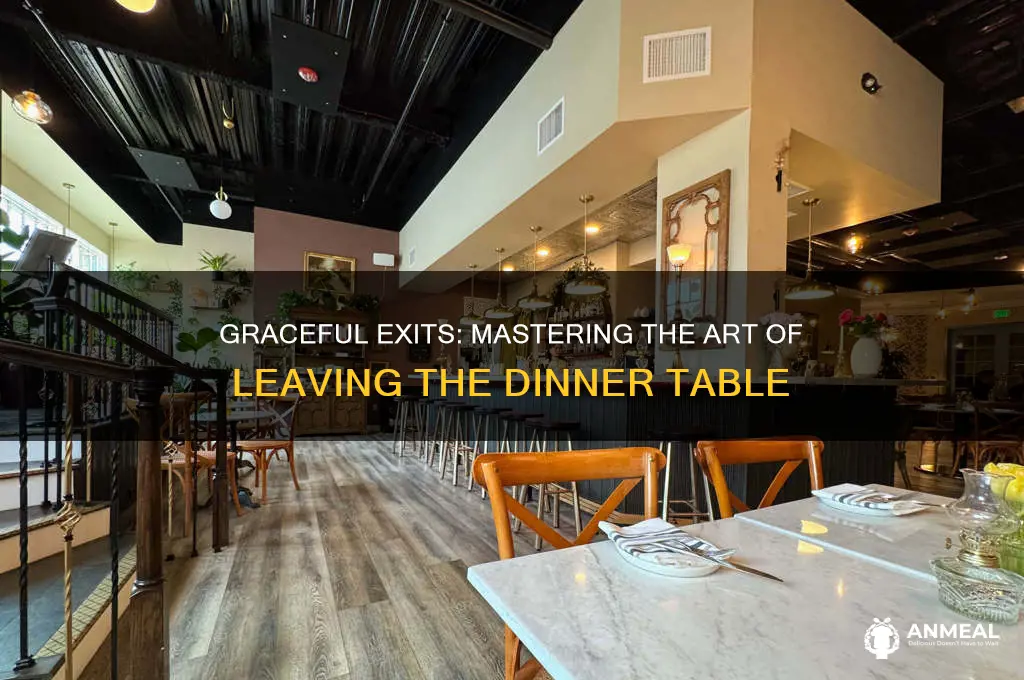 how to correctly exit a chair from the dinner table