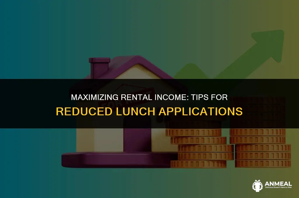 how to count rental income on reduced lunch application