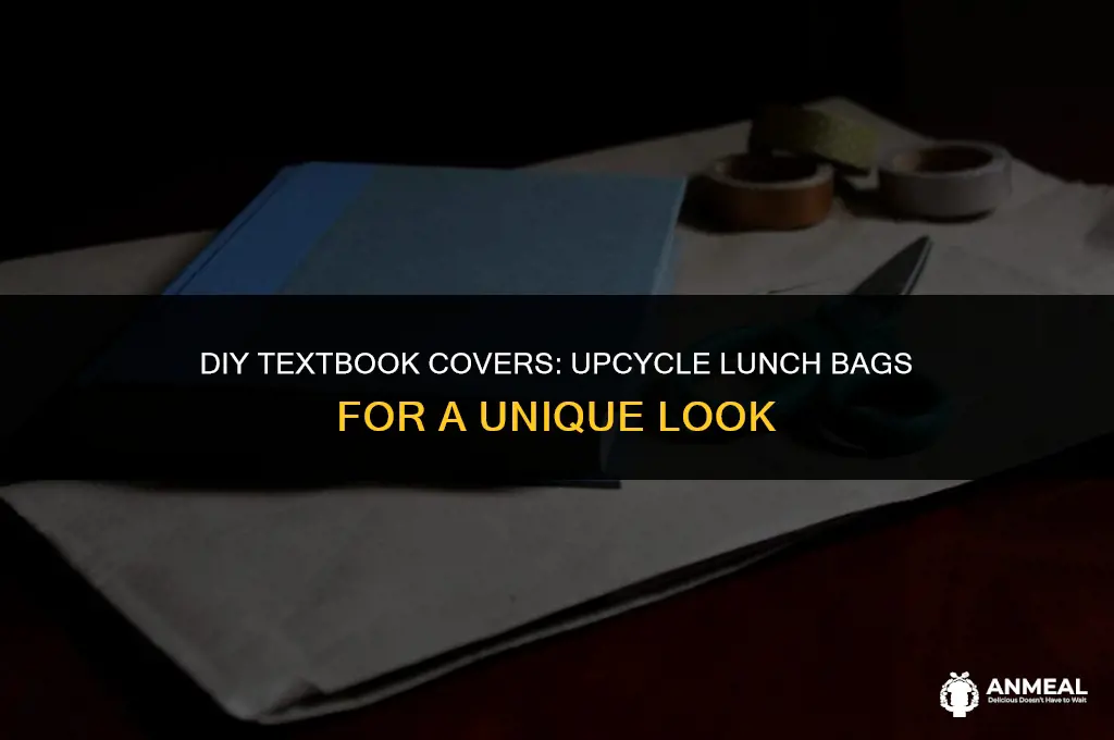 how to cover a textbook with lunch bag