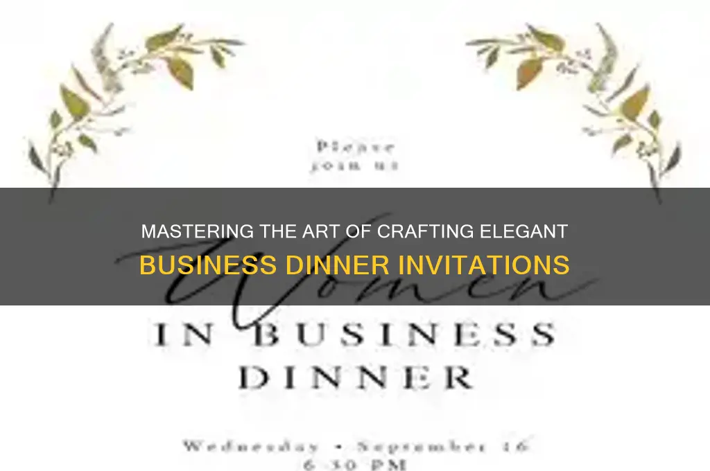 how to craft a business dinner invitation