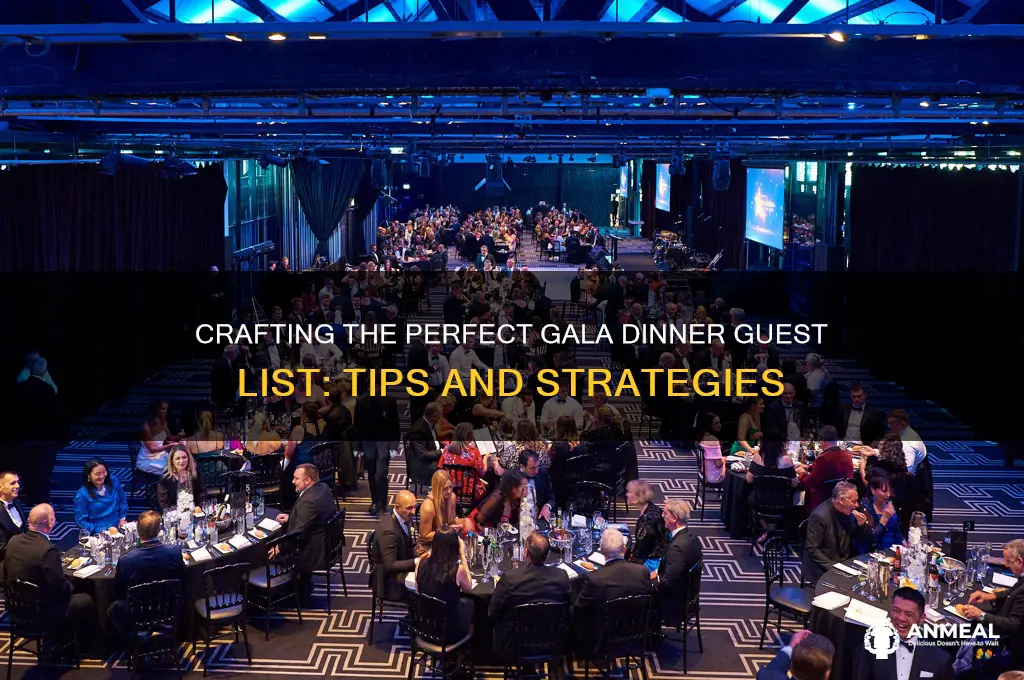 how to create a gala dinner guest list