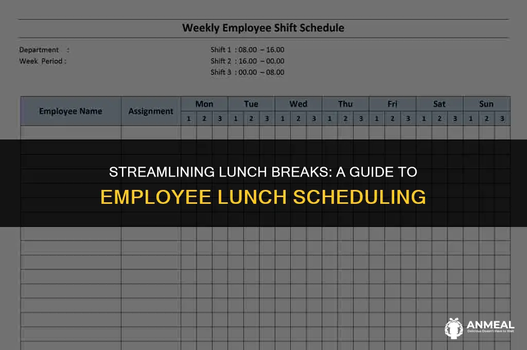 how to create a lunch schedule for employees