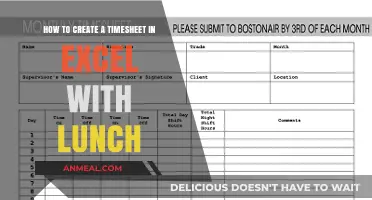 Effortless Time Management: Crafting an Excel Timesheet with Lunch Breaks