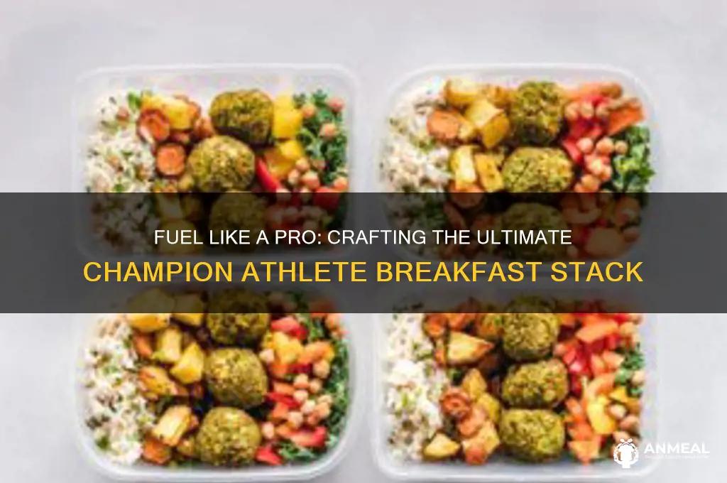 how to create the breakfast of champion athletes stack