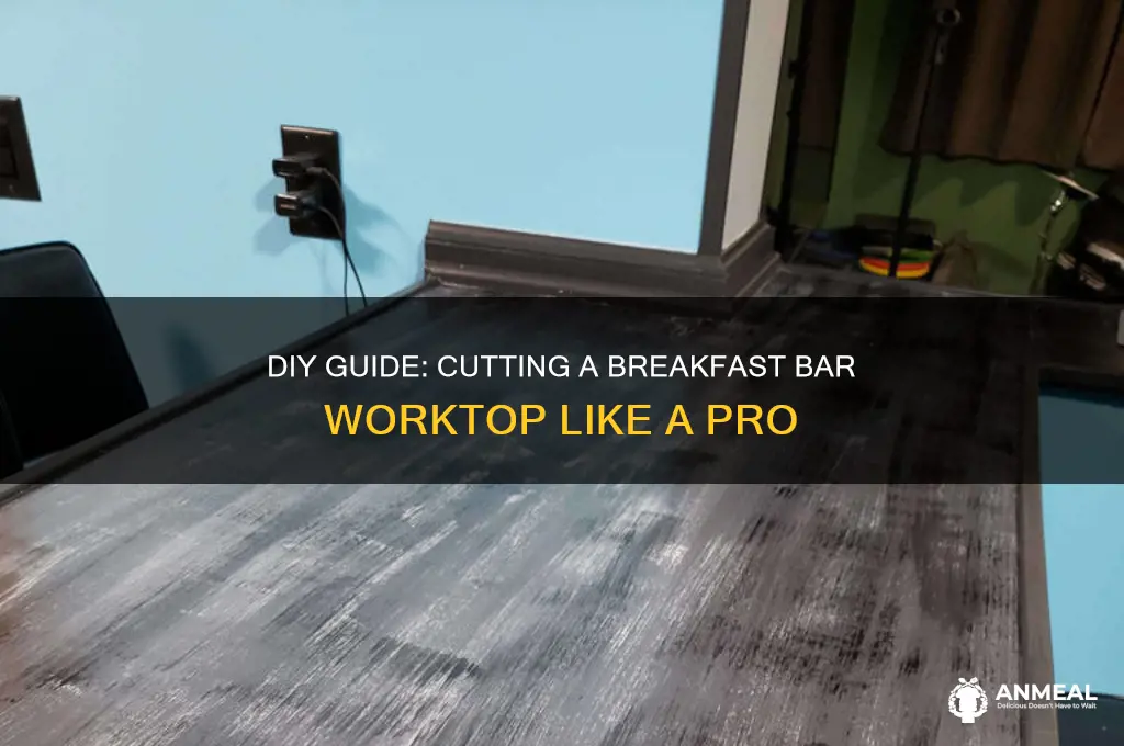 how to cut breakfast bar worktop