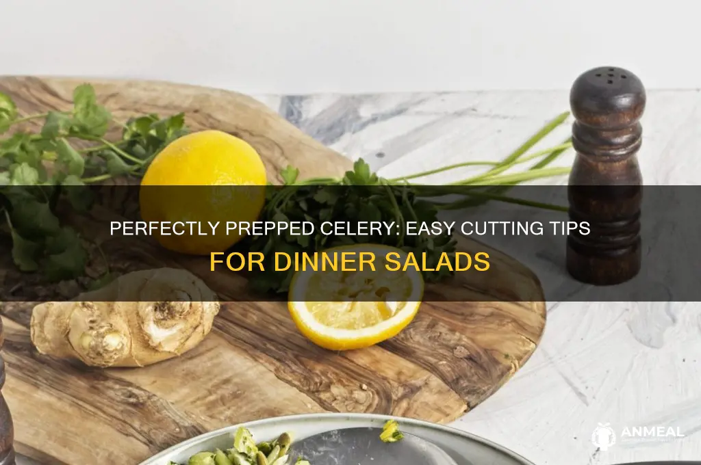 how to cut celery for a dinner salad
