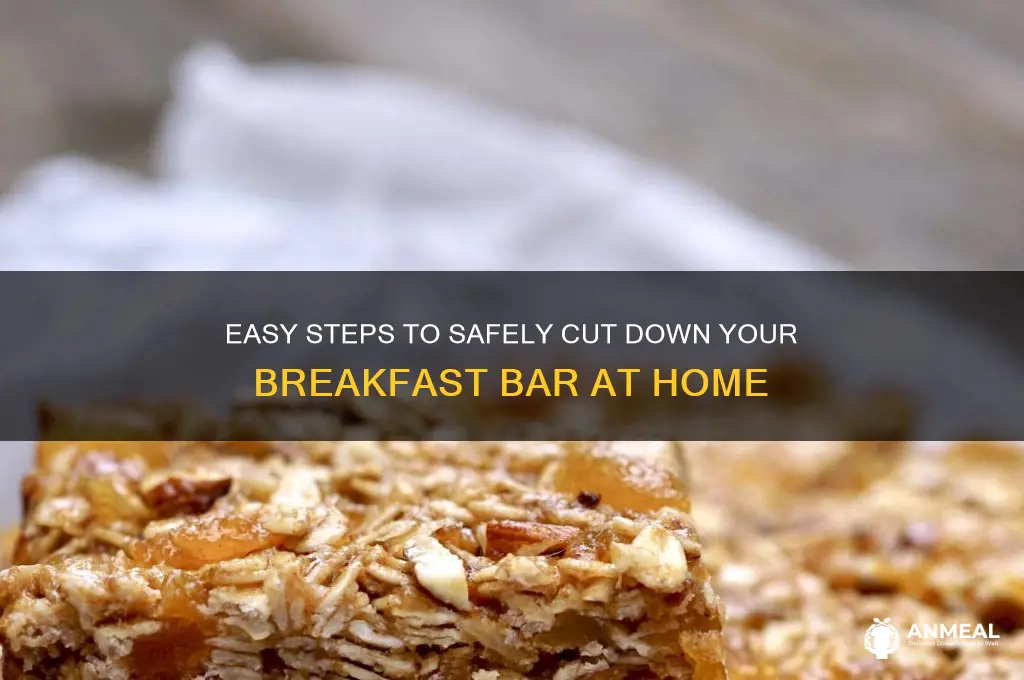 how to cut down a breakfast bar