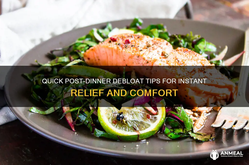 how to debloat after dinner
