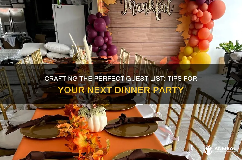 how to decide who to invite to a dinner party