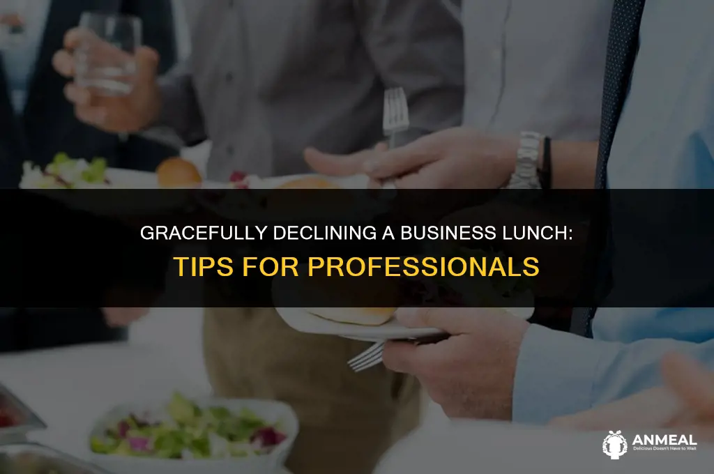 how to decline a business lunch
