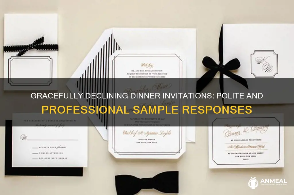 how to decline a dinner invitation sample