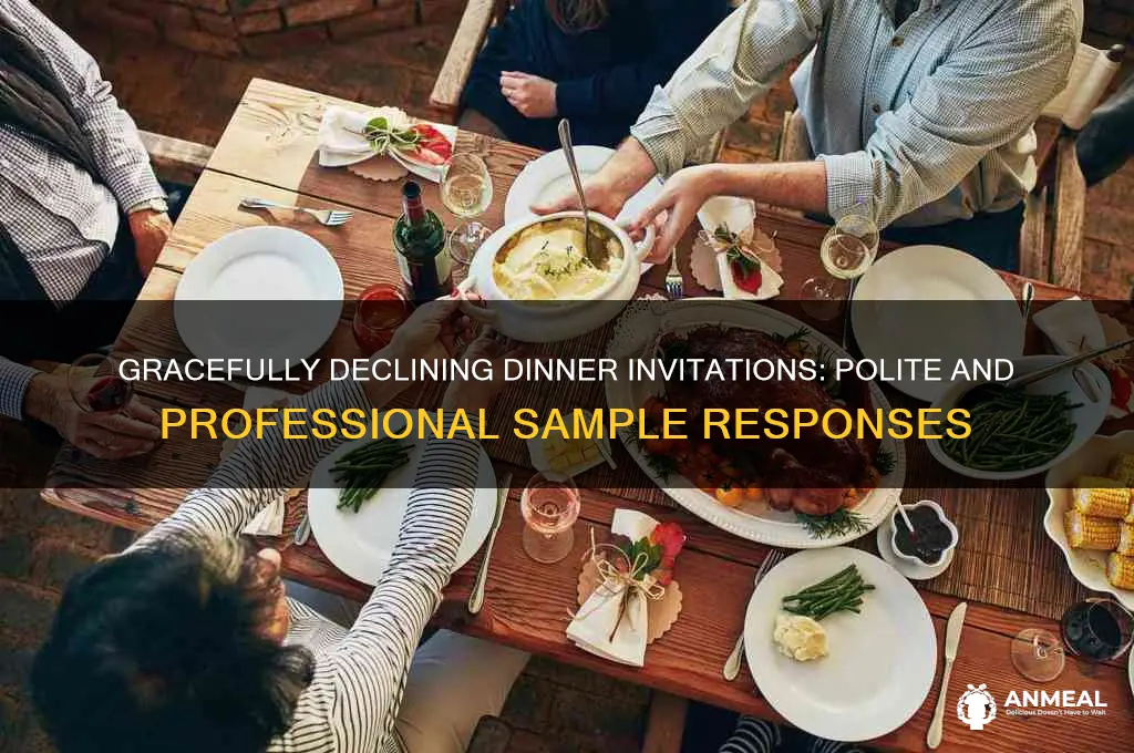 how to decline dinner invitation sample