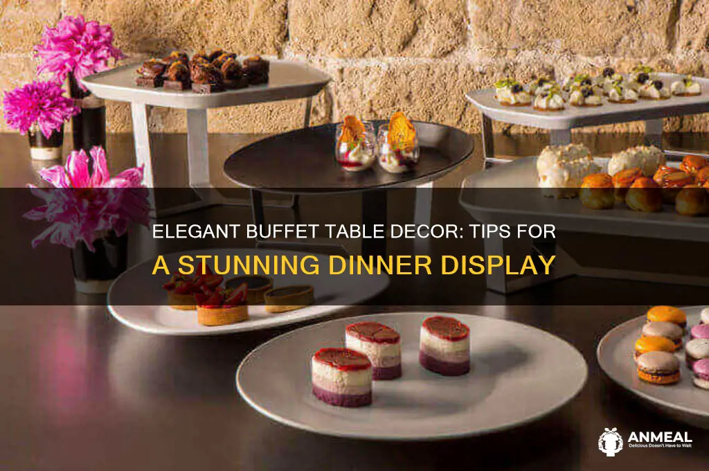 how to decorate a dinner buffet table