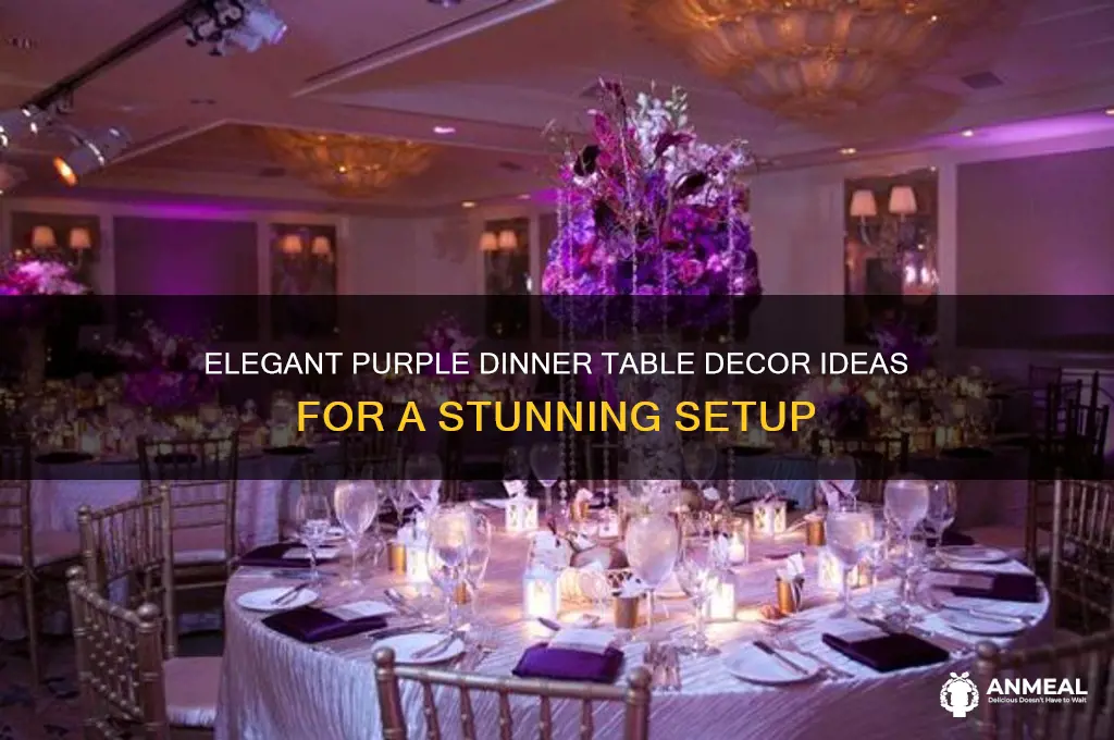 how to decorate a dinner table in purple