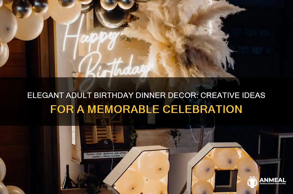 how to decorate adult dinner birthday