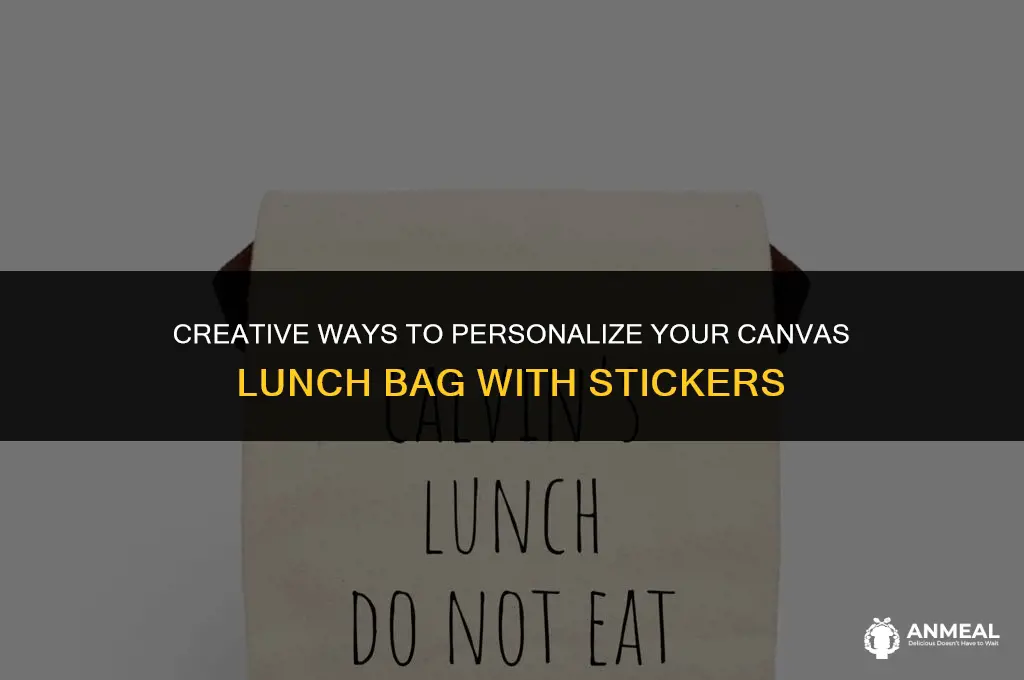 how to decorate canvas lunch bag with stickers